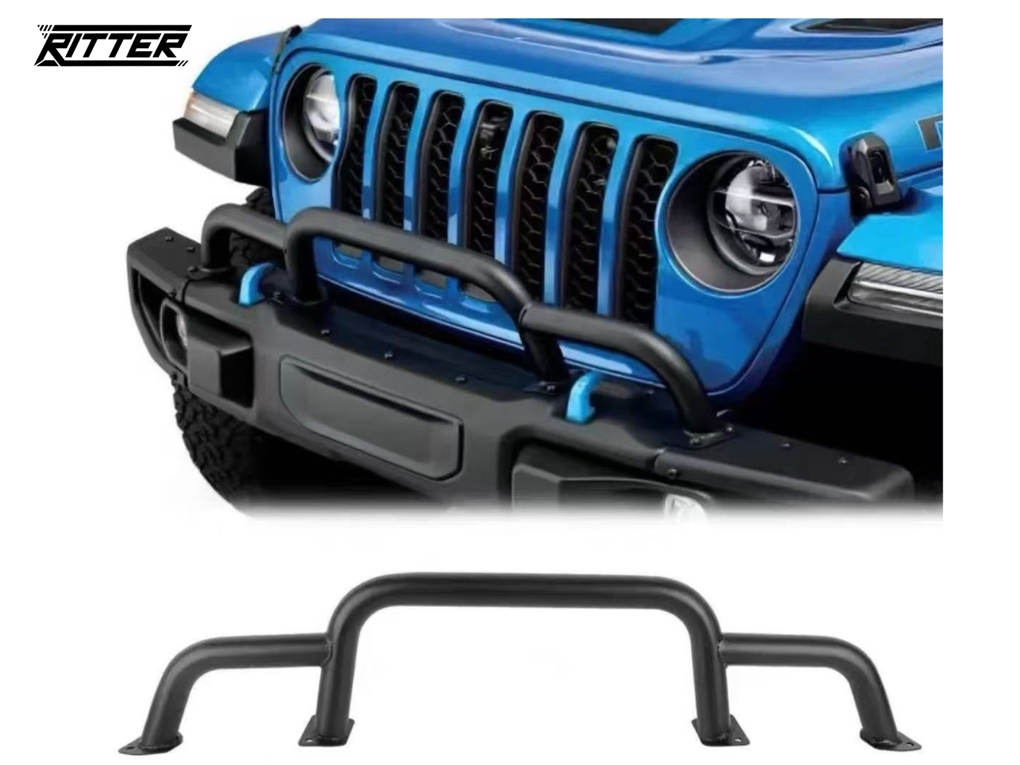 Ritter アルミフロントバンパー用3連グリルガード Jeep Wrangler JL用 Ritter アルミフロントバンパー用3連グリルガード Jeep Wrangler JL用
